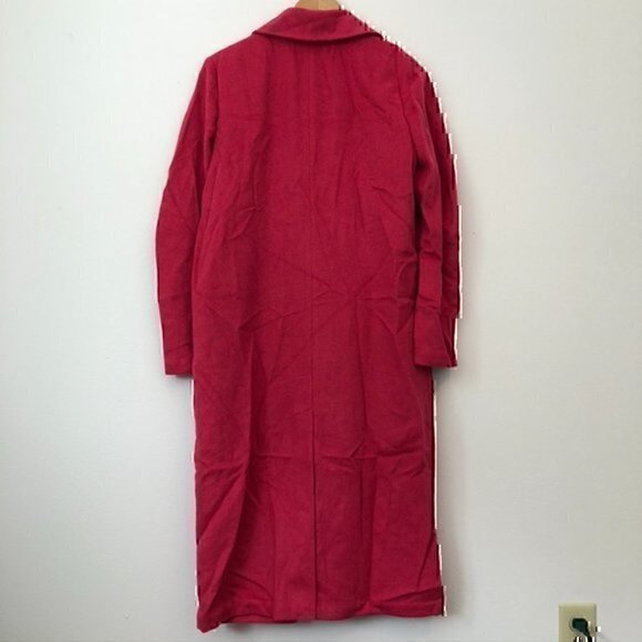 NWOT LEITH Single Button Long Jacket Pink WOOL Lightweight Fall Spring Coat S - Picture 10 of 14